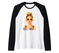 Blond German Girl Germany Flag German Girlfriend Wife Manche Raglan