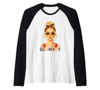 Blond German Girl Germany Flag German Girlfriend Wife Manche Raglan