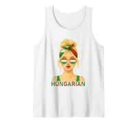 Blond Hungarian Girl Hungary Flag Hungarian Girlfriend Wife Débardeur