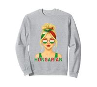 Blond Hungarian Girl Hungary Flag Hungarian Girlfriend Wife Sweatshirt
