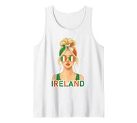 Blond Irish Girl Ireland Flag Irish Girlfriend Wife Débardeur