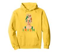 Blond Irish Girl Ireland Flag Irish Girlfriend Wife Sweat à Capuche