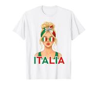Blond Italian Girl Italy Flag Italia Italian Girlfriend Wife T-Shirt