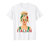 Blond Italian Girl Italy Flag Italian Girlfriend Wife T-Shirt