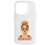 Blond Norwegian Girl Norway Flag Norwegian Girlfriend Wife Coque pour iPhone 14 Pro