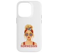 Blond Norwegian Girl Norway Flag Norwegian Girlfriend Wife Coque pour iPhone 14 Pro