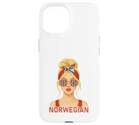 Blond Norwegian Girl Norway Flag Norwegian Girlfriend Wife Coque pour iPhone 15