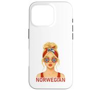 Blond Norwegian Girl Norway Flag Norwegian Girlfriend Wife Coque pour iPhone 16 Pro