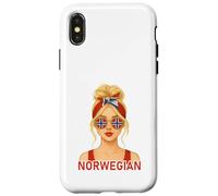 Blond Norwegian Girl Norway Flag Norwegian Girlfriend Wife Coque pour iPhone X/XS