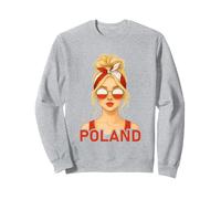 Blond Polish Girl Poland Flag Polish Girlfriend Wife Sweatshirt