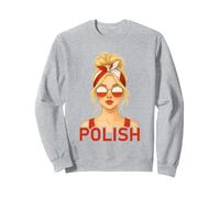 Blond Polish Girl Poland Flag Polish Girlfriend Wife Sweatshirt