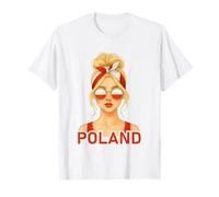 Blond Polish Girl Poland Flag Polish Girlfriend Wife T-Shirt