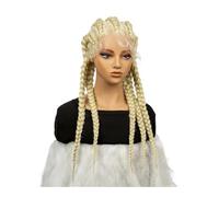Blonde Braided Wig for Women,613 Blonde Box Braid Wigs with Baby Hair Natural Hairline Synthetic Glueless Heat Resistant Hair 24'' Daily Use