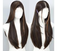 Blonde de miel seykiki avec root noire en dentelle synth tique perruque avant avec frange pour femmes en dentelle pr -coupe usure de perruque san