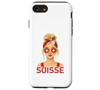 Blonde Fille Suisse Drapeau Suisse Copine et Épouse Suisse Coque pour iPhone SE (2020) / 7 / 8