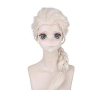 Blonde longue tressée Elsa Cosplay perruques Halloween pour femmes carnaval pourim mascarade robe de soirée perruque de cheveux synthétiques