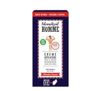 BLONDEPIL - Crème Douceur pour Zones Intimes Homme, Peaux Sensibles à l’Huile d’Olive (Tube 100mL) - Le Lot De 3