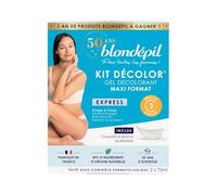 BLONDEPIL - Gel Anti-Pilosité visage & corps, Douceur et Éclaircissement Intense, 2x75mL - Lot De 3