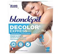 BLONDEPIL - Gel décolorant rapide pour visage et corps - 2 tubes de 75mL chacun - Épilation sans douleur - Résultats durables - Lot De 3 - Vendu Par Lot