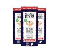 Blondépil Homme - Creme depilatoire homme sous la douche, Pour le corps, Rapide et Efficace, adaptée aux peaux sensibles, Made in France, Inclus accessoire exfoliant 200ml, lot de 3