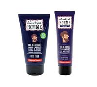 Blondépil Homme - Duo barbe nette pour homme. Lot de Soins visage et barbe. Gel nettoyant et gel de rasage. Made in France.