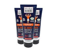 Blondépil Homme - Lot de 3 - Gel Douche Homme Énergie 4en1 BIO, Corps, Visage, Cheveux, Barbe, Parfum Épicé, 3 x 250 ml, Certifiés COSMOS BIO, 98% d’ingrédients naturels, Made in France