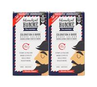 Blondépil Homme - Teinture barbe & moustache brun naturel numéro 40, Coloration sans ammoniaque, Facile et Rapide, Résultat uniforme et naturel, Made in France, Tube de 20ml, 1 flacon 40ml, Lot de 2