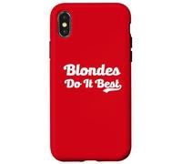 Blondes Do It Best Blonde Blague Viral Meme Funny Hair Dyed Hair Coque pour iPhone X/XS