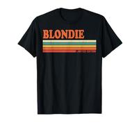 Blondie Rétro Personnalisé Prénom Vintage Rayures T-Shirt