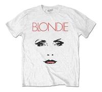 Blondie - ROCK OFF Blondie T Shirt Staredown Band Logo Debbie Harry Nouveau Officiel Homme Blanc Size M