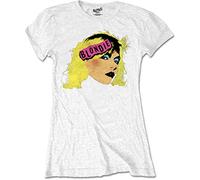 Blondie - T-Shirt # S Ladies White # Punk Logo [Import]