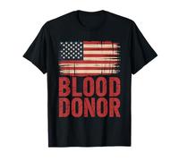 Blood Donation American Flag Proud Donor Save Lives T-Shirt