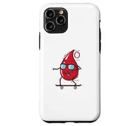 Blood Drop on Skateboard Groupe sanguin 0 Coque pour iPhone 11 Pro
