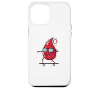 Blood Drop on Skateboard Groupe sanguin 0 Coque pour iPhone 12 Pro Max