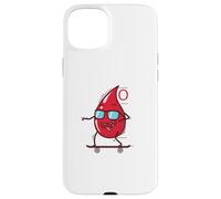 Blood Drop on Skateboard Groupe sanguin 0 Coque pour iPhone 15 Plus