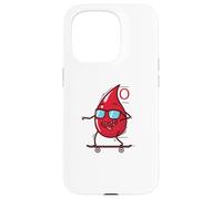 Blood Drop on Skateboard Groupe sanguin 0 Coque pour iPhone 15 Pro