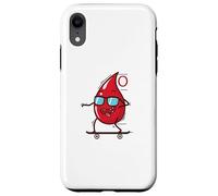 Blood Drop on Skateboard Groupe sanguin 0 Coque pour iPhone XR