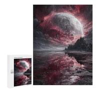 Blood Moon Reflections Surreal Landscape Puzzle 1000 Pièces Educa Jouet en Bois Cadeau Unique Décoration Intérieure Jeu Éducatif Challenge Toy Adultes Et Enfants À Partir De 14 Ans 500 PCS