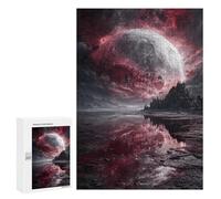 Blood Moon Reflections Surreal Landscape Puzzle 1000 Pièces Educa Jouet en Bois Cadeau Unique Décoration Intérieure Jeu Éducatif Challenge Toy Adultes Et Enfants À Partir De 14 Ans 300 PCS