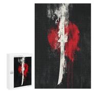 Blood Moon Sword Art Print Puzzle 1000 Pièces Educa Jouet en Bois Cadeau Unique Décoration Intérieure Jeu Éducatif Challenge Toy Adultes Et Enfants À Partir De 14 Ans 1000 PCS