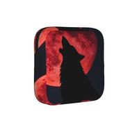 Blood Moon Wolf Sac de rangement pour serviettes hygiéniques, pochette discrète pour sac à main, bureau