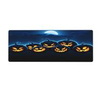 Blood Night, Evil Pumpkin Mouse Pad, Grand sous-main de bureau, XL Anime Gaming Clavier Base en caoutchouc antidérapant, Grand protecteur de bureau étendu pour bureau à domicile, 80 cm x 30 cm