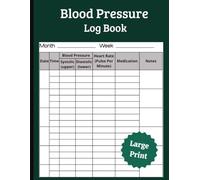 Blood Pressure Log Book: Large Print 2-Year Blood Pressure Tracker with Daily Readings, Pulse Tracking, Medication Information, Doctor Appointment Notes and Health Records