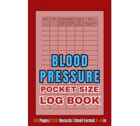 Blood Pressure Log Book - Pocket Size: Simple Daily Tracker for Systolic, Diastolic & Pulse | 100 Pages | 1530 Records | Small Format 4x6 Inches