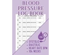 Blood Pressure Log Book: Track Systolic, Diastolic, Pulse & Notes Daily | 6"x9" | 24 Months of Daily Entries