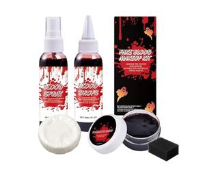 Blòod Spray - Kit De Maquillage Réaliste Blood® | Faux Spray De Gouttes De Plasma B? , Faux Rouge Avec Savon Nettoyant, Effets Spéciaux Lavables Et Sûrs Pour Le Maquillage Des Costumes De Peau, Les