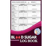 Blood Sugar Log Book: 2-Year Daily Diabetic Tracker, Record Blood Glucose 4 Times a Day (Before Breakfast, Lunch, Dinner, Bedtime), 106 Weeks of Easy Tracking