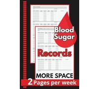 Blood Sugar Records: More Space / 2 Pages Per Week to Record Meals, Pulse, Time, and Notes - A Simple and Effective Weekly Health Companion