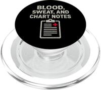 Blood, Sweat, and Chart Notes Vintage Nurse Humor PopSockets PopGrip pour MagSafe