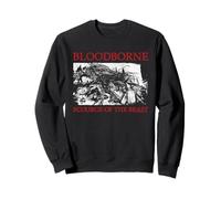 Bloodborne Scourage of The Beast Scene Red Text Video Game Sweatshirt